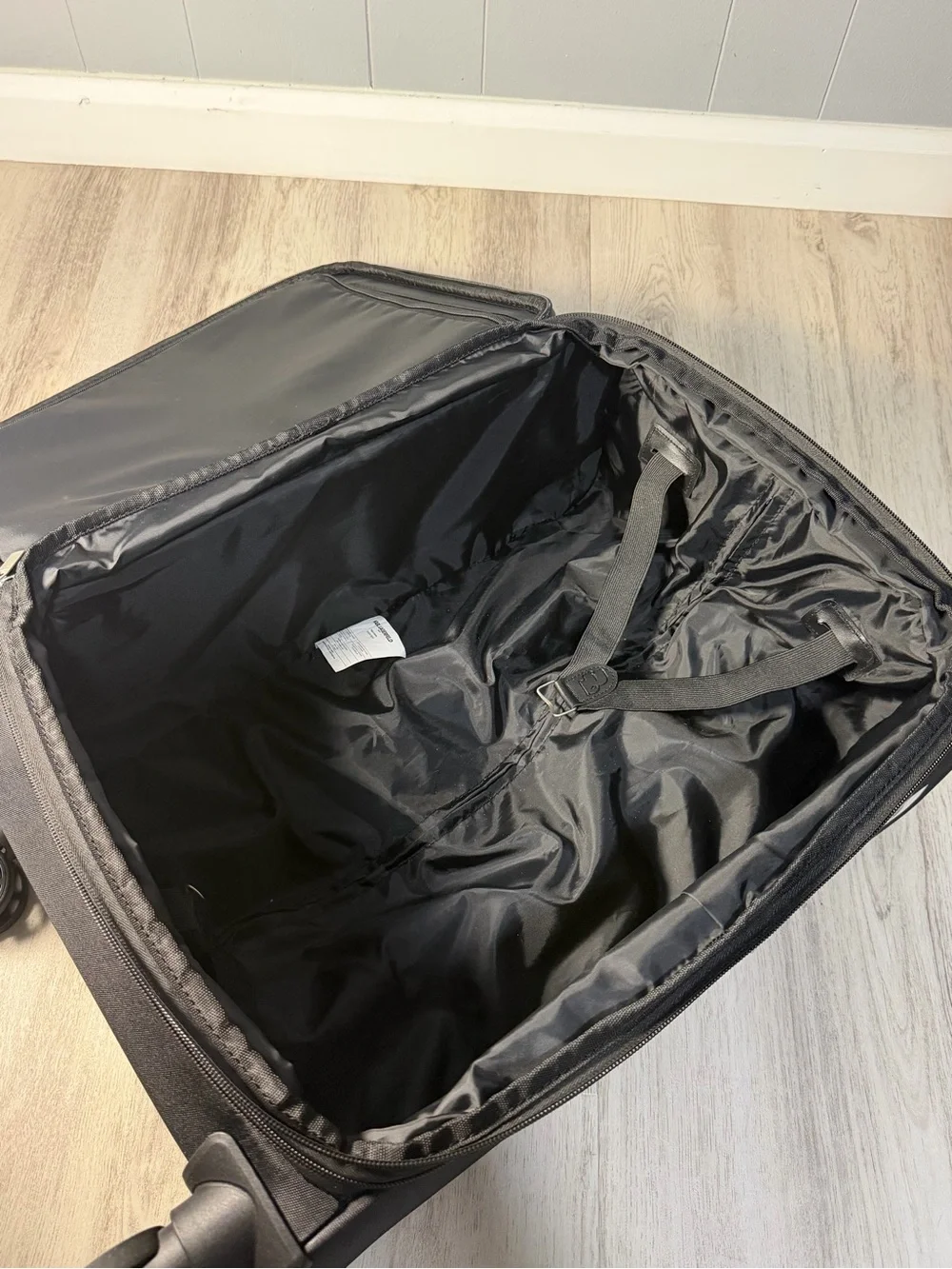 Karl Lagerfeld Black Softside Carry-On with Bold White Logo